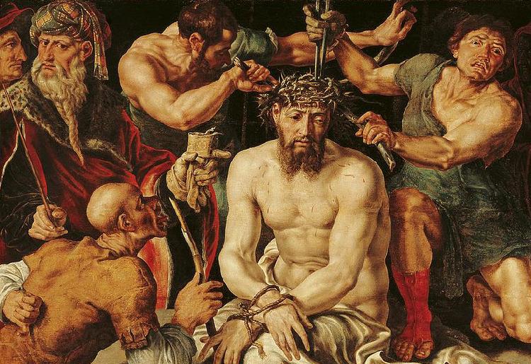Maarten van Heemskerck Christ crowned with thorns